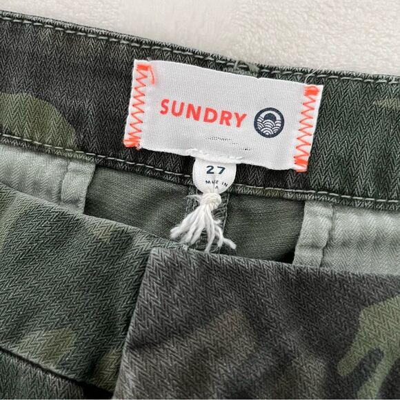 Sundry Camo Embellished Stripe Studded Trouser Pants Size 27 - Picture 10 of 15